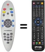 Replacement remote control NordMende WF 28100