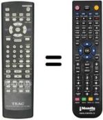Télécommande équivalente TEAK MC-DV250