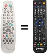 Télécommande équivalente Vestel 7215