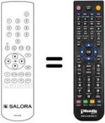 Replacement remote control Salora 25 SP 5M CLUB
