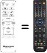 Gleichwertige Fernbedienung RM 531521-57404