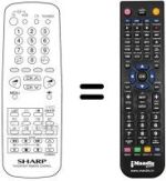 Télécommande équivalente Sharp 81 DW 15SN