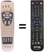 Replacement remote control SRT 4356 PVR