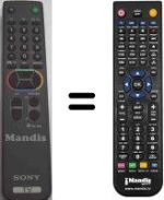 Gleichwertige Fernbedienung Sony KV-25 X1E