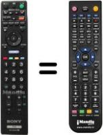 Gleichwertige Fernbedienung Sony KDL-52 W5800