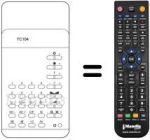 Télécommande équivalente TC 104