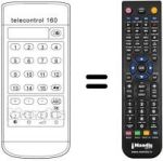 Télécommande équivalente TELECONTROL 160