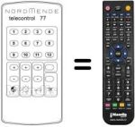 Télécommande équivalente TELECONTROL 77