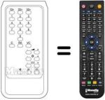 Gleichwertige Fernbedienung Crosley TVC 99CH / 40PR