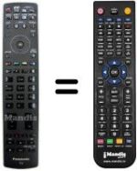 Télécommande équivalente Panasonic TX-P55VT30B