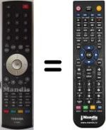 Replacement remote control Toshiba 32 WLT 66