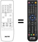 Télécommande équivalente Sanyo VHR-258