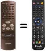 Télécommande équivalente Toshiba V 220 W