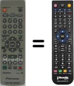 Télécommande équivalente Pioneer DVR 433 HS