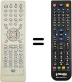 Télécommande équivalente NordMende DVRX 14 SE