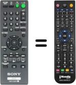 Gleichwertige Fernbedienung Sony DVP-SR 700 H