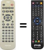 Replacement remote control Toshiba SD-330 E