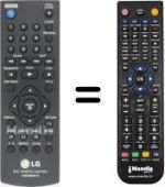 Télécommande équivalente LG DVX 450