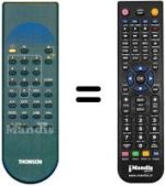 Télécommande équivalente Thomson ASR 08 T