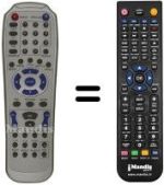 Télécommande équivalente Sansui DV-X 2250