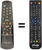 Replacement remote control Vestel DVB 840 CI