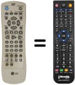 Télécommande équivalente LG DVD 5183