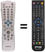 Télécommande équivalente Irradio DVDR 1100