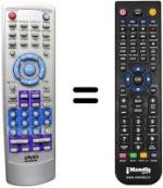Télécommande équivalente AUDIOLA DVD 1012