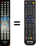 Télécommande équivalente Irradio DVT 502 DTT