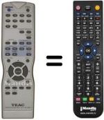 Télécommande équivalente TEAK DV-L 800
