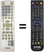 Télécommande équivalente TEAK DVD-3800