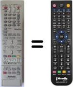 Télécommande équivalente Sharp DV-HR 300