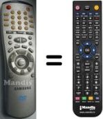 Télécommande équivalente Samsung SV-DVD 1E