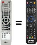 Télécommande équivalente LG LH-W 250 SC