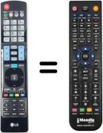 Télécommande équivalente AKB73755491