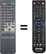 Télécommande équivalente Sony SLV-213