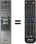 Télécommande équivalente LG 27LZ5RV