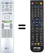 Replacement remote control LG 42PX5D