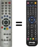 Télécommande équivalente Toshiba 20VL64