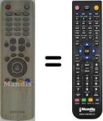 Télécommande équivalente Samsung LE22A455C1D/XXH