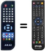 Télécommande équivalente Akai AK-DVB12