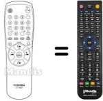 Télécommande équivalente Toshiba 21T01D