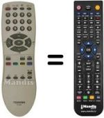 Télécommande équivalente Toshiba 076R0EY010