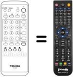 Télécommande équivalente Toshiba 2836DF