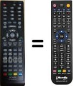 Télécommande équivalente Denver TFD-2208 DVB-T