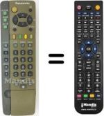 Gleichwertige Fernbedienung Panasonic TX-36PF10F