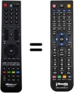 Télécommande équivalente Hisense LHD32K15CSEU