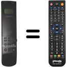 Télécommande équivalente Hitachi VT536E