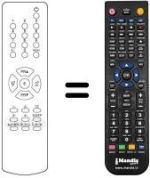 Télécommande équivalente Audiosonic KT8345