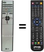 Replacement remote control LG RCT4000